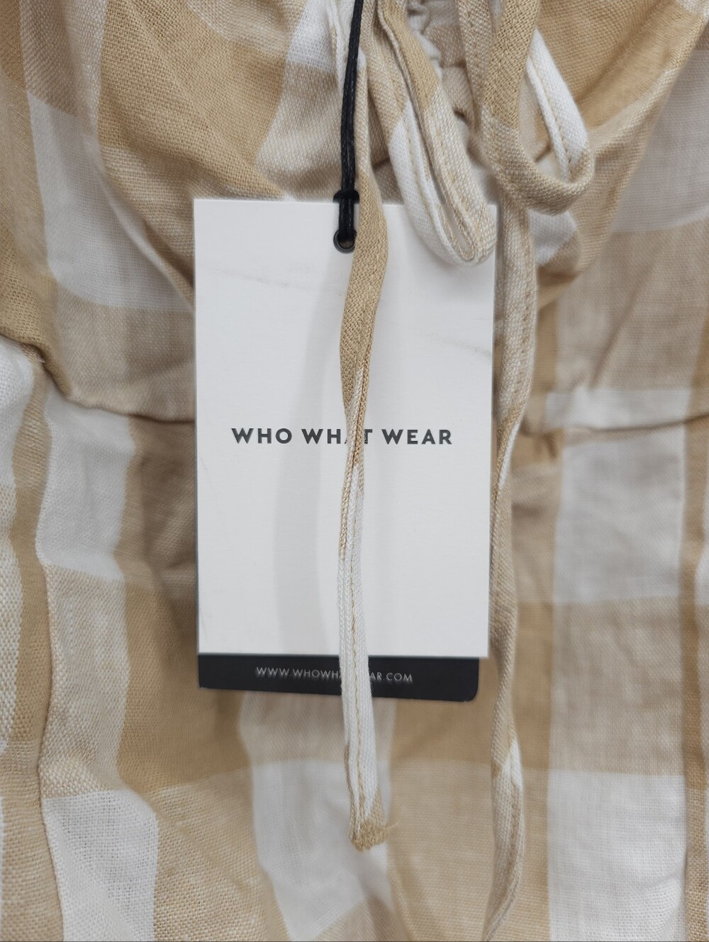 Plaid Top Large Linen Blend NWT - Picture 13 of 15